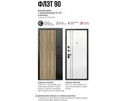 Стальная дверь Flat 90 Комби